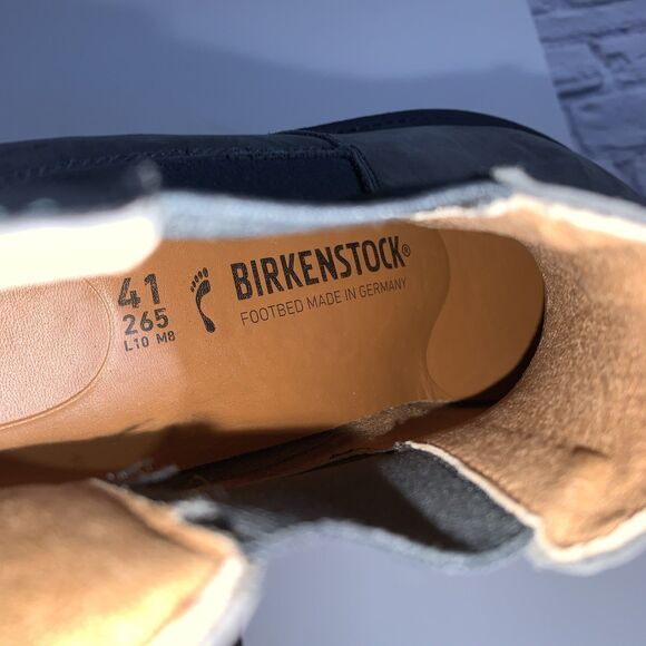 Birkenstock Boots Womens US 10 Grey Leather Chelsea Lug Sole Ankle Pull On EU 41 - Picture 10 of 11
